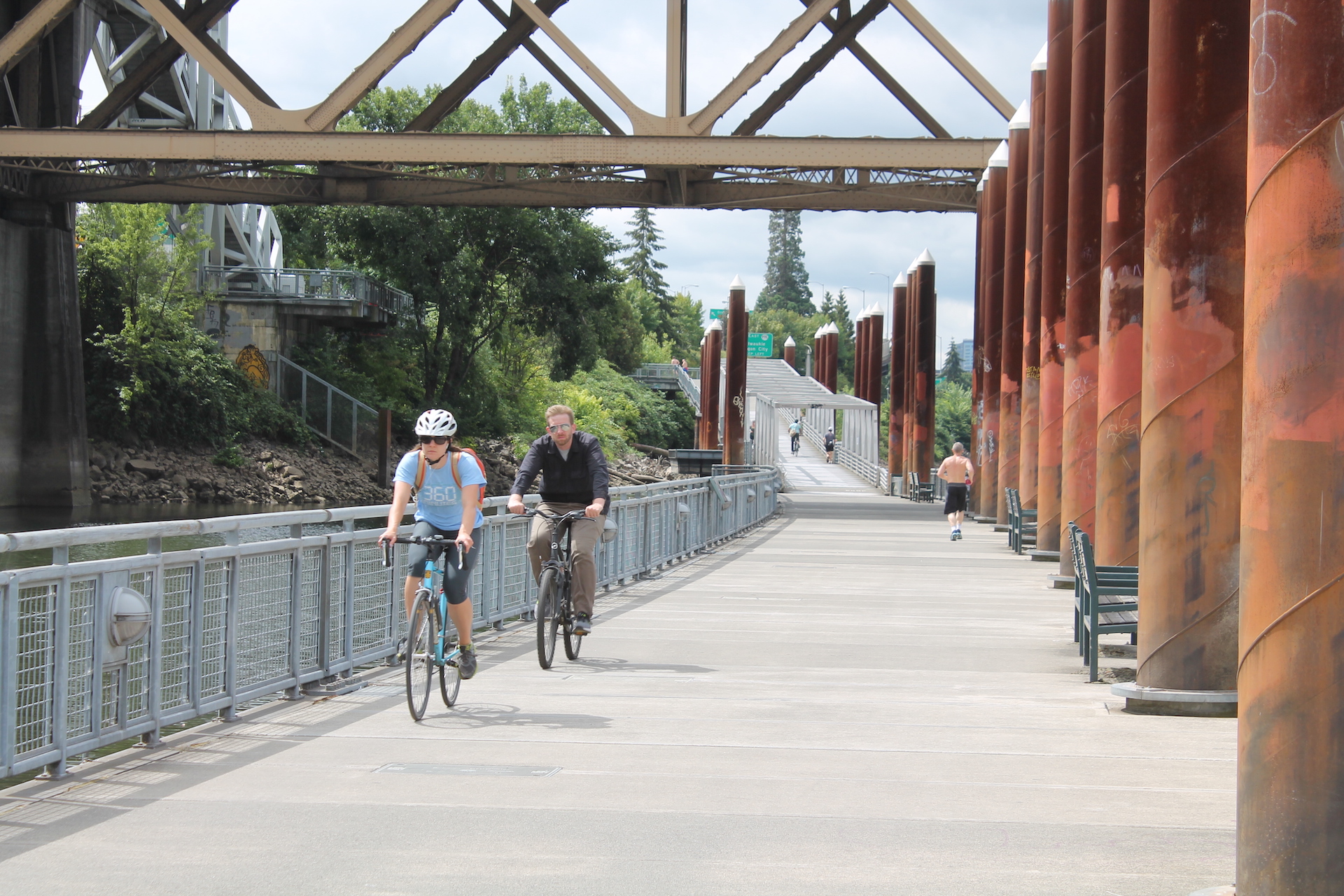 Bikers on the trail