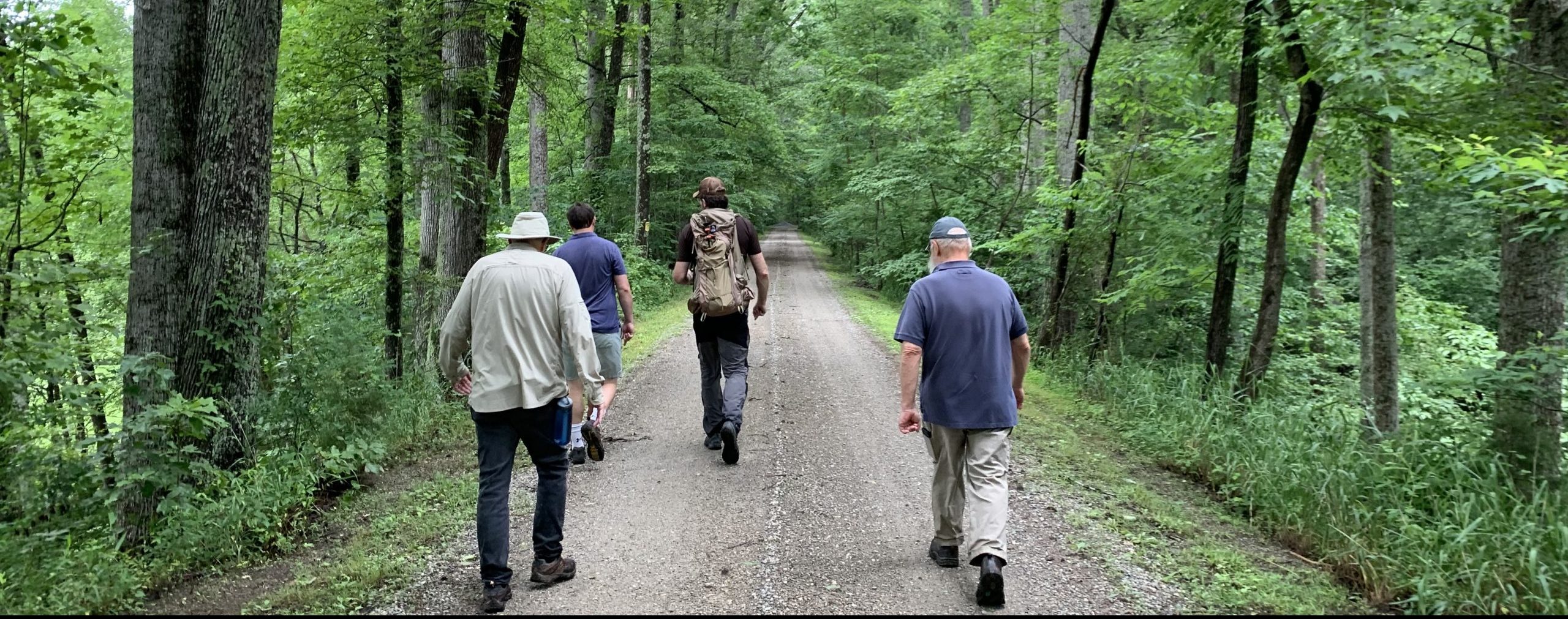 Hiking down a part of the fall line